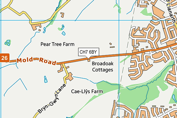 CH7 6BY map - OS VectorMap District (Ordnance Survey) CH7 6BY map - OS VectorMap District (Ordnance Survey)