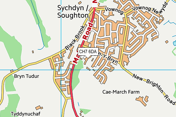 CH7 6DA map - OS VectorMap District (Ordnance Survey) CH7 6DA map - OS VectorMap District (Ordnance Survey)