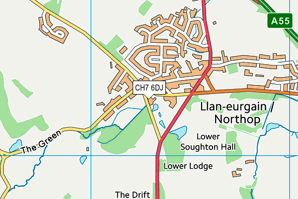 CH7 6DJ map - OS VectorMap District (Ordnance Survey) CH7 6DJ map - OS VectorMap District (Ordnance Survey)