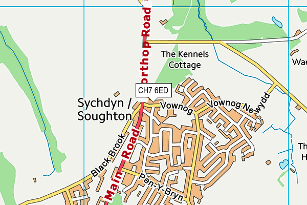 CH7 6ED map - OS VectorMap District (Ordnance Survey) CH7 6ED map - OS VectorMap District (Ordnance Survey)