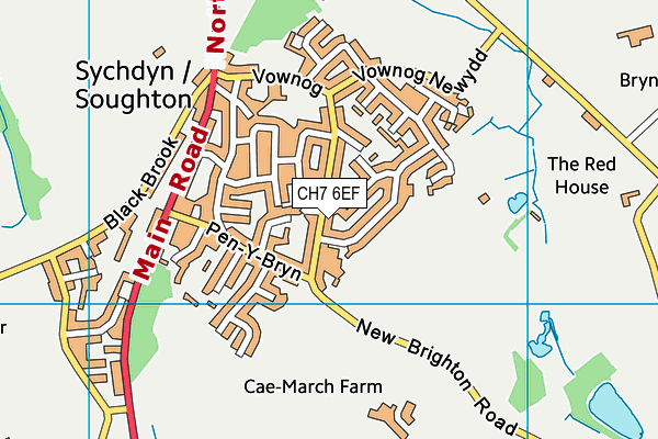 CH7 6EF map - OS VectorMap District (Ordnance Survey) CH7 6EF map - OS VectorMap District (Ordnance Survey)