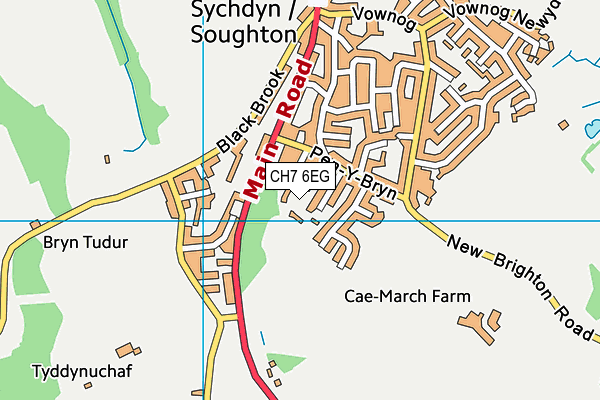 CH7 6EG map - OS VectorMap District (Ordnance Survey) CH7 6EG map - OS VectorMap District (Ordnance Survey)