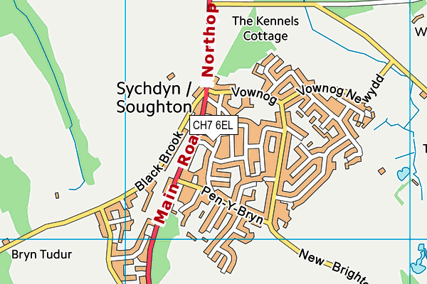 CH7 6EL map - OS VectorMap District (Ordnance Survey) CH7 6EL map - OS VectorMap District (Ordnance Survey)