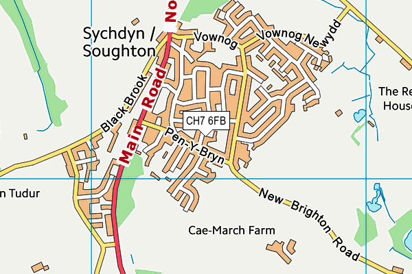 CH7 6FB map - OS VectorMap District (Ordnance Survey) CH7 6FB map - OS VectorMap District (Ordnance Survey)