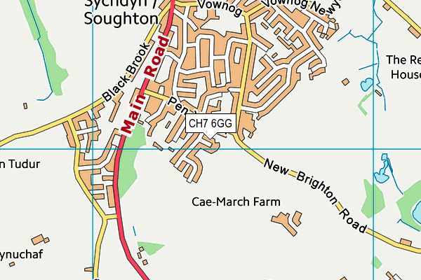 CH7 6GG map - OS VectorMap District (Ordnance Survey)
