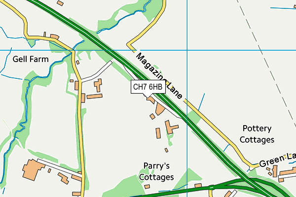 CH7 6HB map - OS VectorMap District (Ordnance Survey) CH7 6HB map - OS VectorMap District (Ordnance Survey)