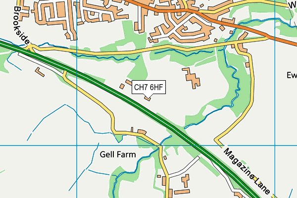 CH7 6HF map - OS VectorMap District (Ordnance Survey) CH7 6HF map - OS VectorMap District (Ordnance Survey)