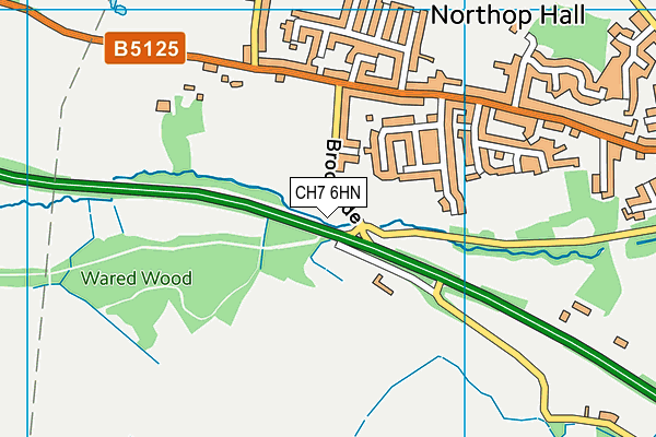 CH7 6HN map - OS VectorMap District (Ordnance Survey) CH7 6HN map - OS VectorMap District (Ordnance Survey)