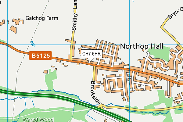 CH7 6HR map - OS VectorMap District (Ordnance Survey) CH7 6HR map - OS VectorMap District (Ordnance Survey)