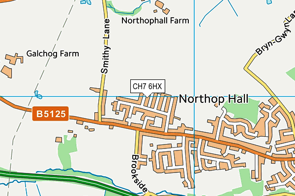 CH7 6HX map - OS VectorMap District (Ordnance Survey) CH7 6HX map - OS VectorMap District (Ordnance Survey)