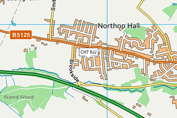 CH7 6JJ map - OS VectorMap District (Ordnance Survey) CH7 6JJ map - OS VectorMap District (Ordnance Survey)