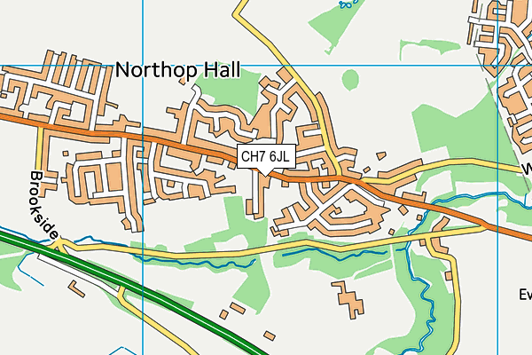 CH7 6JL map - OS VectorMap District (Ordnance Survey) CH7 6JL map - OS VectorMap District (Ordnance Survey)