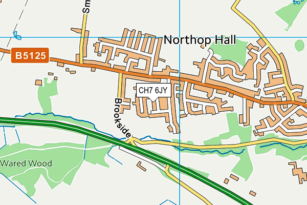CH7 6JY map - OS VectorMap District (Ordnance Survey) CH7 6JY map - OS VectorMap District (Ordnance Survey)