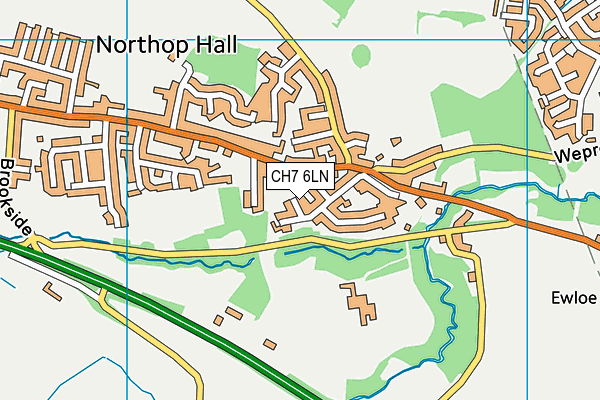 CH7 6LN map - OS VectorMap District (Ordnance Survey) CH7 6LN map - OS VectorMap District (Ordnance Survey)