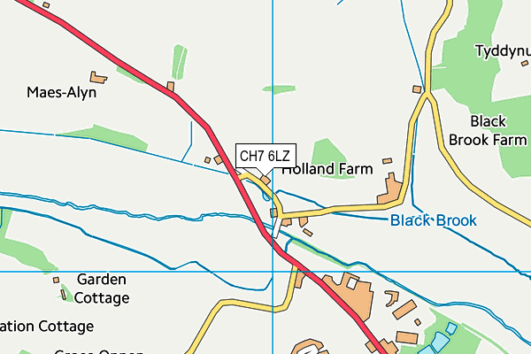 CH7 6LZ map - OS VectorMap District (Ordnance Survey) CH7 6LZ map - OS VectorMap District (Ordnance Survey)
