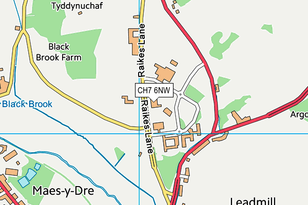 CH7 6NW map - OS VectorMap District (Ordnance Survey) CH7 6NW map - OS VectorMap District (Ordnance Survey)