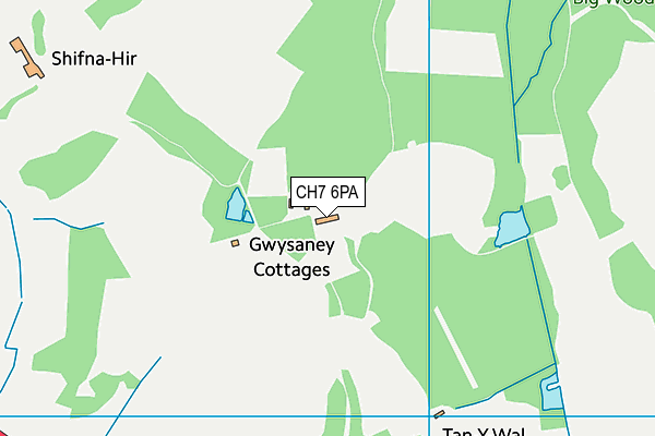 CH7 6PA map - OS VectorMap District (Ordnance Survey) CH7 6PA map - OS VectorMap District (Ordnance Survey)