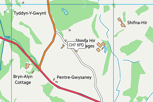 CH7 6PD map - OS VectorMap District (Ordnance Survey) CH7 6PD map - OS VectorMap District (Ordnance Survey)