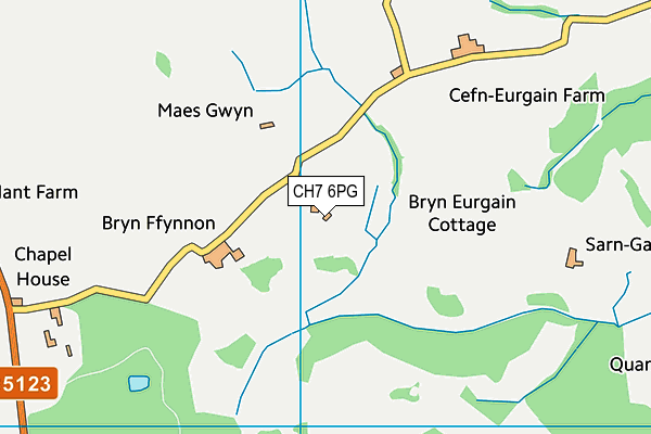 CH7 6PG map - OS VectorMap District (Ordnance Survey) CH7 6PG map - OS VectorMap District (Ordnance Survey)
