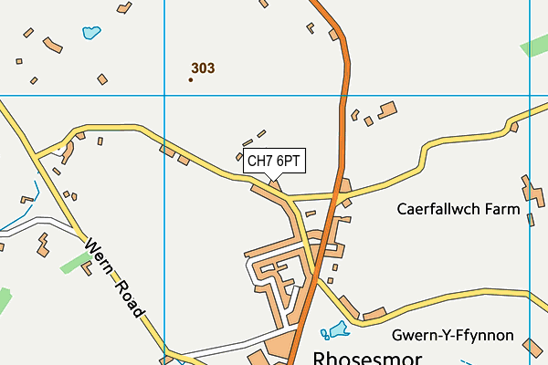 CH7 6PT map - OS VectorMap District (Ordnance Survey) CH7 6PT map - OS VectorMap District (Ordnance Survey)