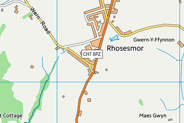 CH7 6PZ map - OS VectorMap District (Ordnance Survey) CH7 6PZ map - OS VectorMap District (Ordnance Survey)