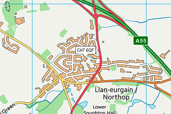 CH7 6QF map - OS VectorMap District (Ordnance Survey)