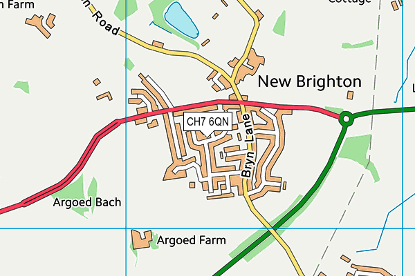 CH7 6QN map - OS VectorMap District (Ordnance Survey) CH7 6QN map - OS VectorMap District (Ordnance Survey)