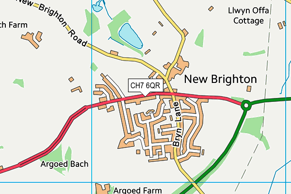 CH7 6QR map - OS VectorMap District (Ordnance Survey) CH7 6QR map - OS VectorMap District (Ordnance Survey)