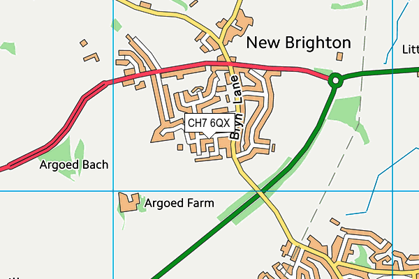 CH7 6QX map - OS VectorMap District (Ordnance Survey)