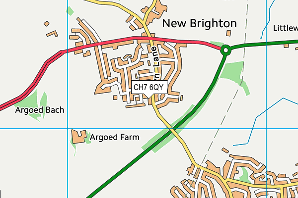 CH7 6QY map - OS VectorMap District (Ordnance Survey) CH7 6QY map - OS VectorMap District (Ordnance Survey)