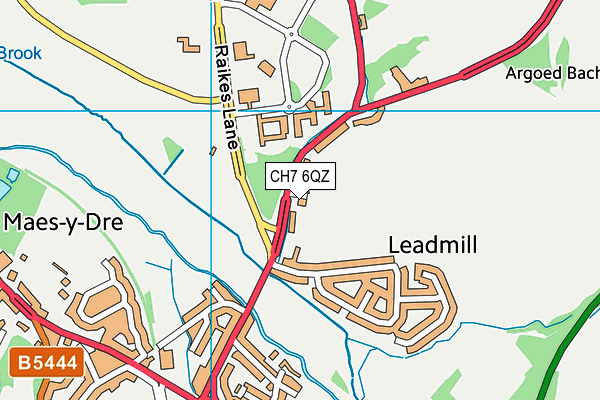 CH7 6QZ map - OS VectorMap District (Ordnance Survey)