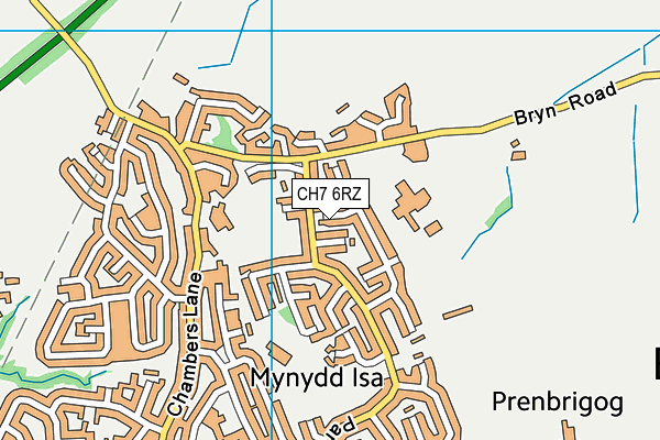 CH7 6RZ map - OS VectorMap District (Ordnance Survey) CH7 6RZ map - OS VectorMap District (Ordnance Survey)