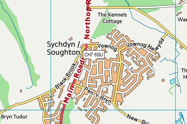 CH7 6SU map - OS VectorMap District (Ordnance Survey) CH7 6SU map - OS VectorMap District (Ordnance Survey)