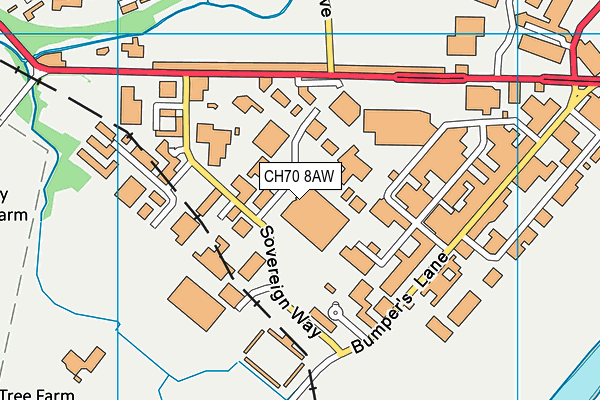 CH70 8AW map - OS VectorMap District (Ordnance Survey) CH70 8AW map - OS VectorMap District (Ordnance Survey)