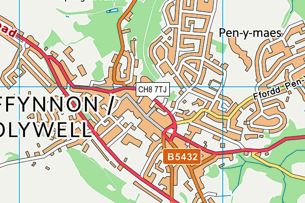 CH8 7TJ map - OS VectorMap District (Ordnance Survey) CH8 7TJ map - OS VectorMap District (Ordnance Survey)