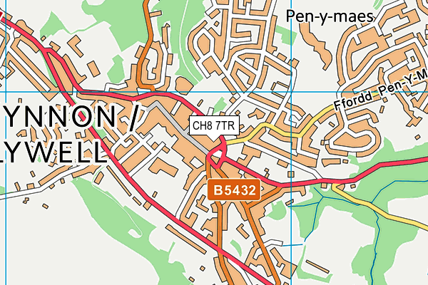 CH8 7TR map - OS VectorMap District (Ordnance Survey) CH8 7TR map - OS VectorMap District (Ordnance Survey)