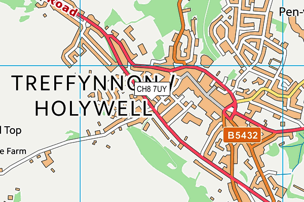 CH8 7UY map - OS VectorMap District (Ordnance Survey) CH8 7UY map - OS VectorMap District (Ordnance Survey)