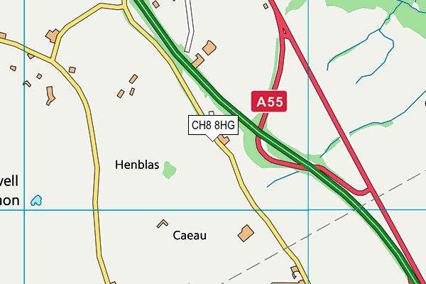 CH8 8HG map - OS VectorMap District (Ordnance Survey) CH8 8HG map - OS VectorMap District (Ordnance Survey)