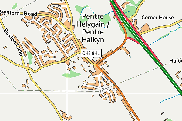 CH8 8HL map - OS VectorMap District (Ordnance Survey) CH8 8HL map - OS VectorMap District (Ordnance Survey)