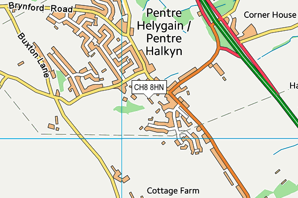 CH8 8HN map - OS VectorMap District (Ordnance Survey) CH8 8HN map - OS VectorMap District (Ordnance Survey)