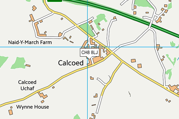 CH8 8LJ map - OS VectorMap District (Ordnance Survey) CH8 8LJ map - OS VectorMap District (Ordnance Survey)
