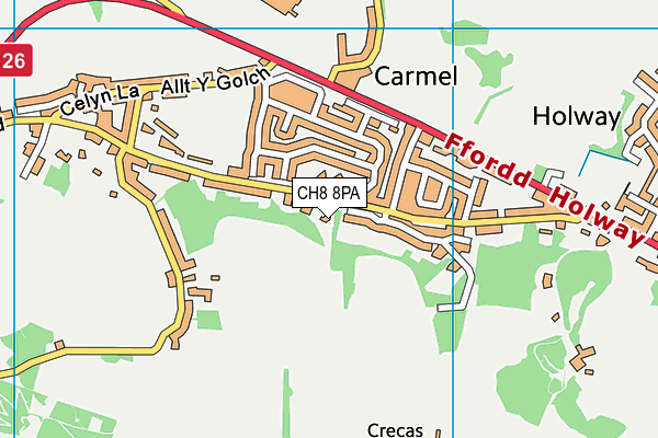 CH8 8PA map - OS VectorMap District (Ordnance Survey) CH8 8PA map - OS VectorMap District (Ordnance Survey)