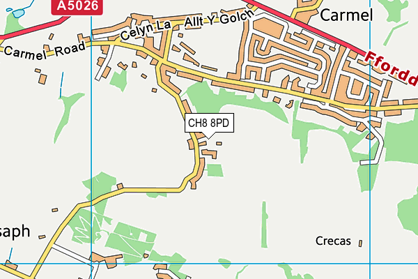 CH8 8PD map - OS VectorMap District (Ordnance Survey) CH8 8PD map - OS VectorMap District (Ordnance Survey)