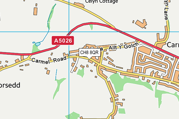 CH8 8QR map - OS VectorMap District (Ordnance Survey) CH8 8QR map - OS VectorMap District (Ordnance Survey)