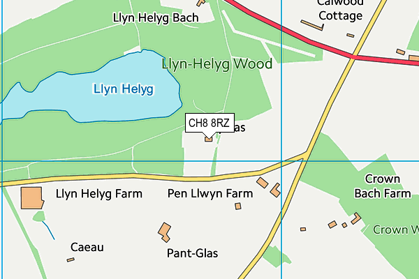 CH8 8RZ map - OS VectorMap District (Ordnance Survey) CH8 8RZ map - OS VectorMap District (Ordnance Survey)