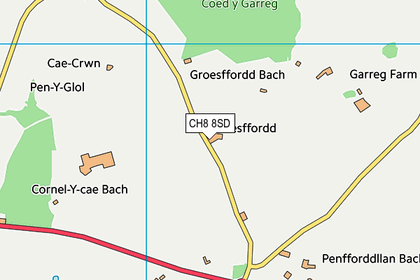 CH8 8SD map - OS VectorMap District (Ordnance Survey) CH8 8SD map - OS VectorMap District (Ordnance Survey)