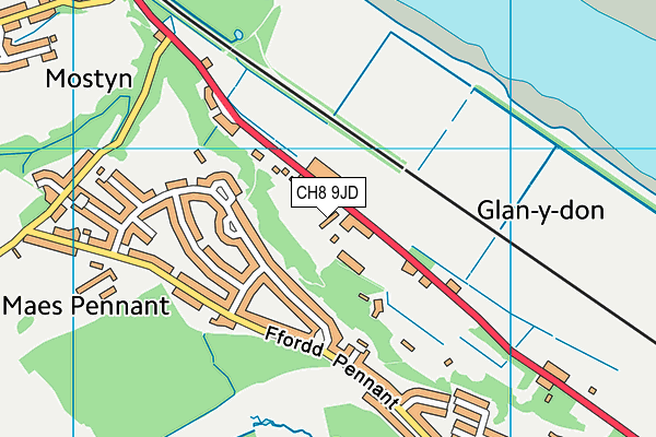 CH8 9JD map - OS VectorMap District (Ordnance Survey) CH8 9JD map - OS VectorMap District (Ordnance Survey)