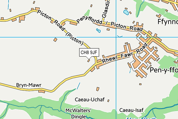 CH8 9JF map - OS VectorMap District (Ordnance Survey) CH8 9JF map - OS VectorMap District (Ordnance Survey)