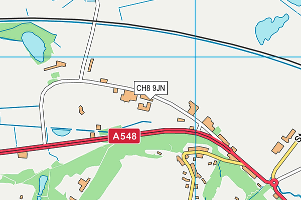 CH8 9JN map - OS VectorMap District (Ordnance Survey)