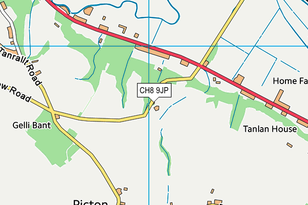 CH8 9JP map - OS VectorMap District (Ordnance Survey) CH8 9JP map - OS VectorMap District (Ordnance Survey)